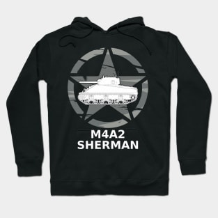 M4A2 Sherman medium tank of the US Army WW2 Hoodie